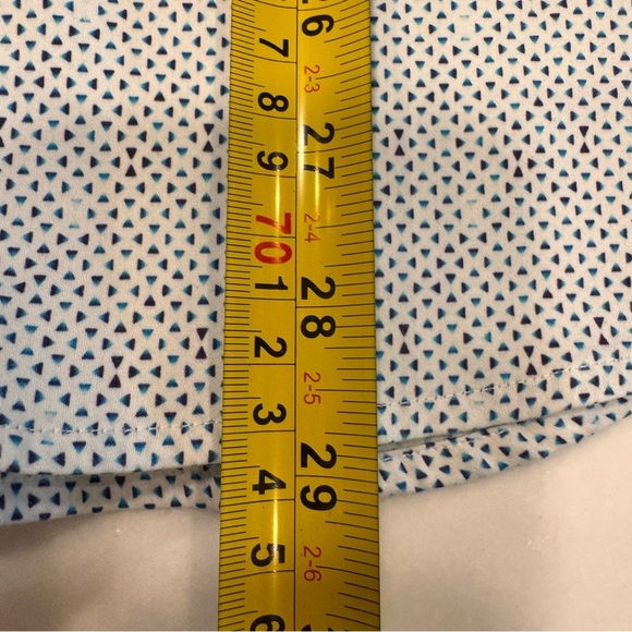 Robert Graham Shirt Mens Sz XL Blue & White Tiny Check Tailored Fit Flip Cuff - Picture 9 of 12